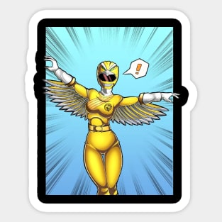 yellow ranger Sticker